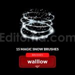 دانلود براش فتوشاپ نور برفی جادویی Magic snow light photoshop