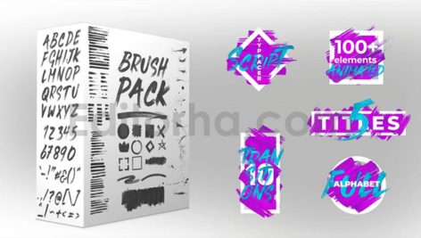 دانلود رایگان پک انیمیشن براش افترافکت Brush Pack