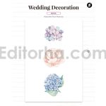 دانلود لایه باز کارت دعوت عروسی گلدار Floral Watercolor Wedding Invitation