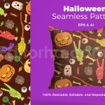 دانلود فایل لایه باز پترن طرح هالووین Halloween Pattern