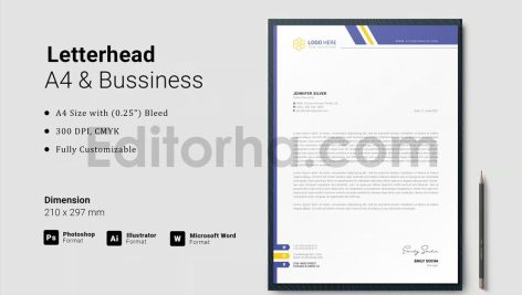 دانلود فایل لایه باز سربرگ Letterhead Template