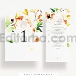 دانلود فایل لایه باز کارت دعوت عروسی گلدار Modern Wedding Invitation Set