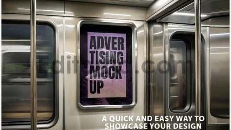 دانلود ۵ فایل موکاپ بیلبورد مترو Subway Billboard Mockup