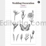 دانلود فایل لایه باز کارت دعوت عروسی سبک قدیمی Wedding Invitation