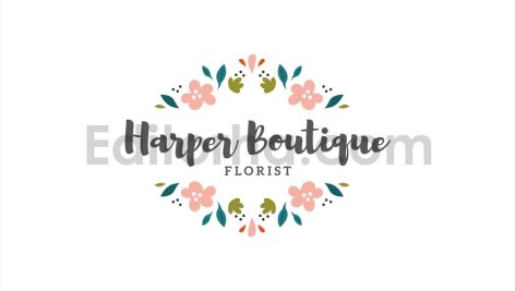 دانلود فایل لایه باز لوگو گل فروشی شیک Florist Logo