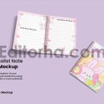 دانلود موکاپ دفترچه مینیمال Minimalist Note Book Mockup