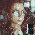 دانلود اکشن فتوشاپ شیشه شکسته glass overlay effect