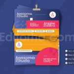 دانلود لایه باز کارت ویزیت تجاری رنگارنگ Colorfull Business Card