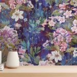 دانلود بک گراند گل های جادویی با پس زمینه آبی Magic Flowers