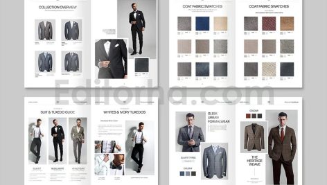 دانلود فایل لایه باز کاتالوگ پوشاک مردانه Menswear Catalog Template