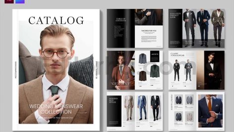 دانلود فایل لایه باز کاتالوگ لباس مردانه Menswear Catalog Template