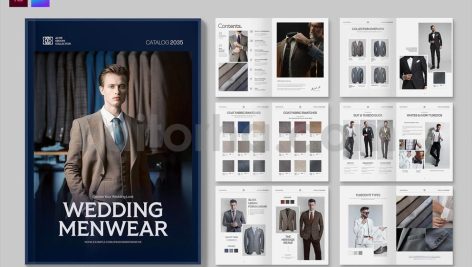 دانلود فایل لایه باز کاتالوگ لباس مردانه Menswear Catalog Template