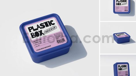 دانلود موکاپ جعبه پلاستیکی Plastic Box Mockup