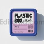 دانلود موکاپ جعبه پلاستیکی Plastic Box Mockup