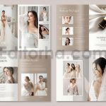 دانلود فایل لایه باز کاتالوگ لباس و آرایش عروس Wedding Brochure Template