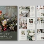 دانلود فایل لایه باز کاتالوگ دسته گل عروس Wedding Florist Brochure Template