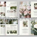دانلود فایل لایه باز کاتالوگ دسته گل عروس Wedding Florist Brochure Template