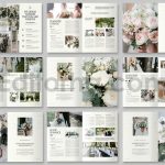 دانلود فایل لایه باز کاتالوگ دسته گل عروس Wedding Florist Brochure Template