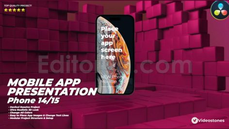 mobile app presentation app promo kit phone 15 app