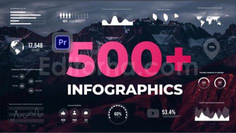دانلود پروژه آماده پریمیر: بیش از 500 نمودار اینفوگرافیکی Infographics | MOGRT