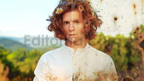 دانلود افکت عکس آهن زنگ‌زده