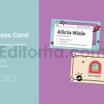 دانلود فایل کارت ویزیت تخت رترو Flat Retro Business Card
