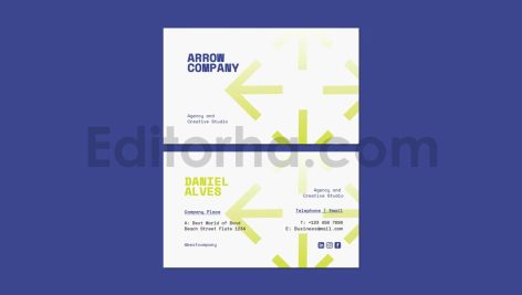 دانلود فایل لایه باز کارت ویزیت مدرن ساده Arrow Company Business Card