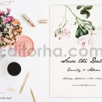 دانلود فایل لایه باز ست کارت دعوت عروسی سفید White Wedding Invitation