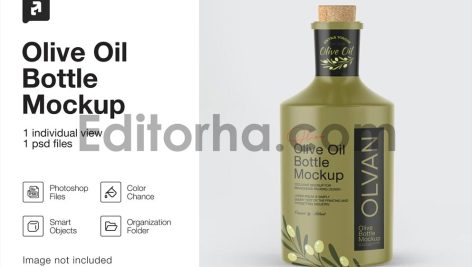 750ml Ceramic Olive Oil Bottle Mockup2