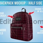 Backpack Mockup - Half Side View1