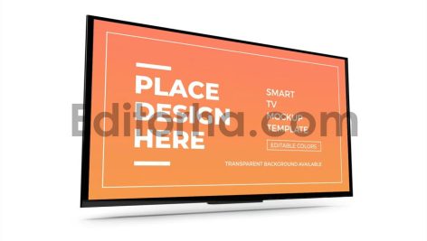 Smart TV Display Mockup Template Set3
