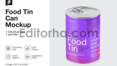 Tin Can With Pull Tab & Matte Finish Mockup2