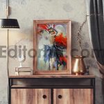 Wooden Picture Frame In Interior Mockup1