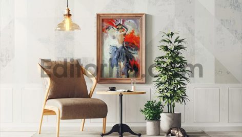 Wooden Picture Frame In Interior Mockup2