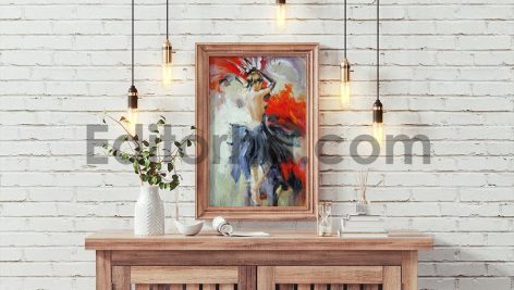 Wooden Picture Frame In Interior Mockup5