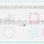 watercolor black pattern brushes