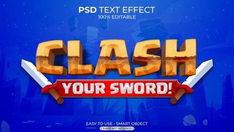 Game Clash Text Effect