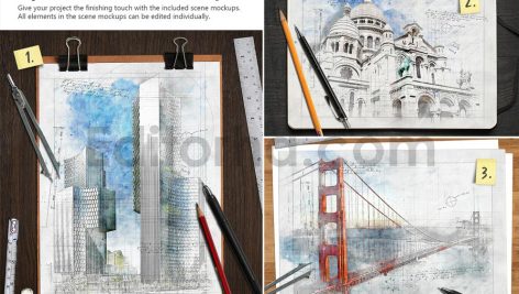 Animated Architecture Sketch Photoshop Action