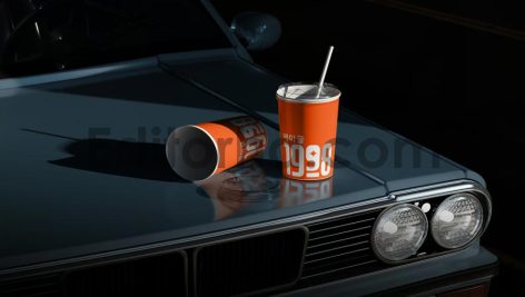 Cup on Car Hood Mockup2