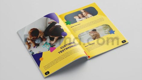 دانلود فایل لایه باز بروشور اسباب بازی‌ کودکان