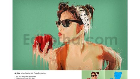 دانلود اکشن تبدیل عکس به نقاشی میکس مدیا