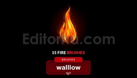 Realistic Fire and flame photoshop digital brushes