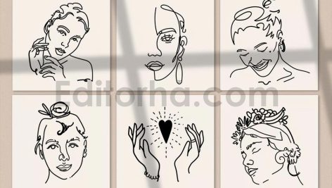 Line Art Abstract Insta Logo Kit