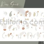 دانلود مجموعه وکتور لایه باز چهره های خطی و انتزاعی