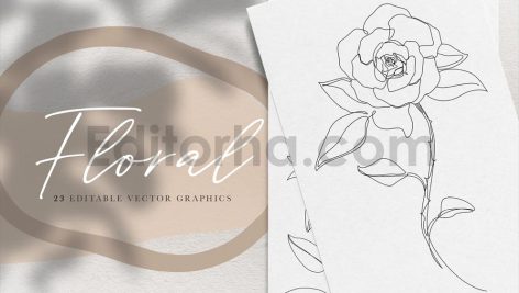 Floral Vector Line Art