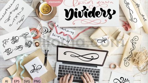 Vector flourish dividers SVG