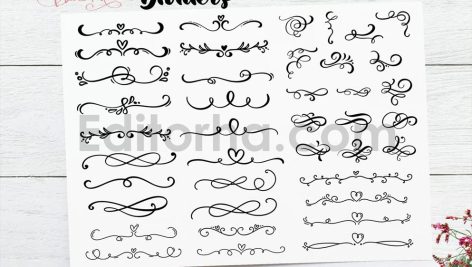 Vector flourish dividers SVG