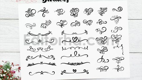 Vector flourish dividers SVG