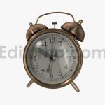 Alarm clock with twin bells and arched legs