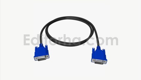 Black cable with dvi-d and vga connectors
